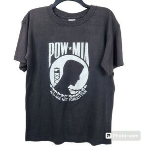 Vintage POW MIA 1991 Memorial Day Weekend Americans Supporting Americans Tee L